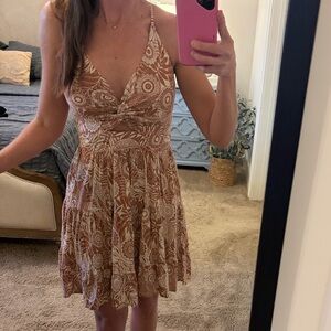 Romantic Gypsy Floral V-Neck cut out Mini Dress small surf shop brand